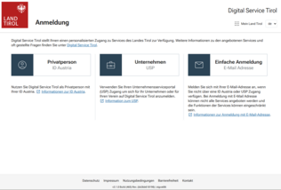 das Tor der Verwaltung nach außen